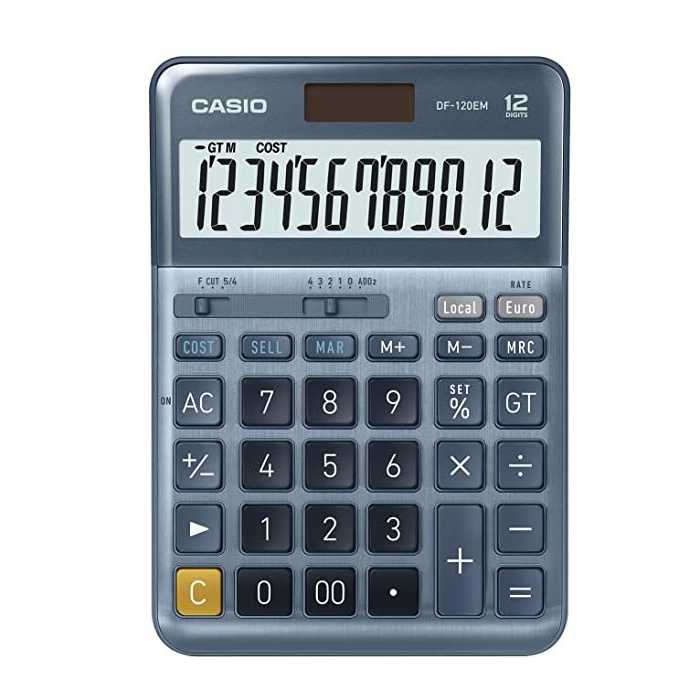 La calculatrice CASIO DF-120FM-W-DP offre une précision et une efficacité supérieures avec son écran à deux lignes et ses fonctionnalités avancées. Disponible chez It Delta Com.